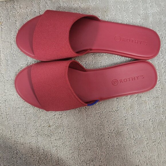 Rothy’s The Slide Red Sangria Flats Sandals Women’s Size US 7.5, 9, 9.5,10, 10.5 - Picture 5 of 9